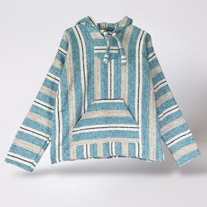 Blue Striped Men's Hoodie